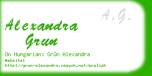 alexandra grun business card