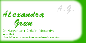 alexandra grun business card